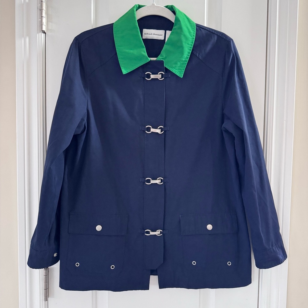VTG Alfred Dunner full-zip utility trench jacket S lightweight Spring Fall Retro